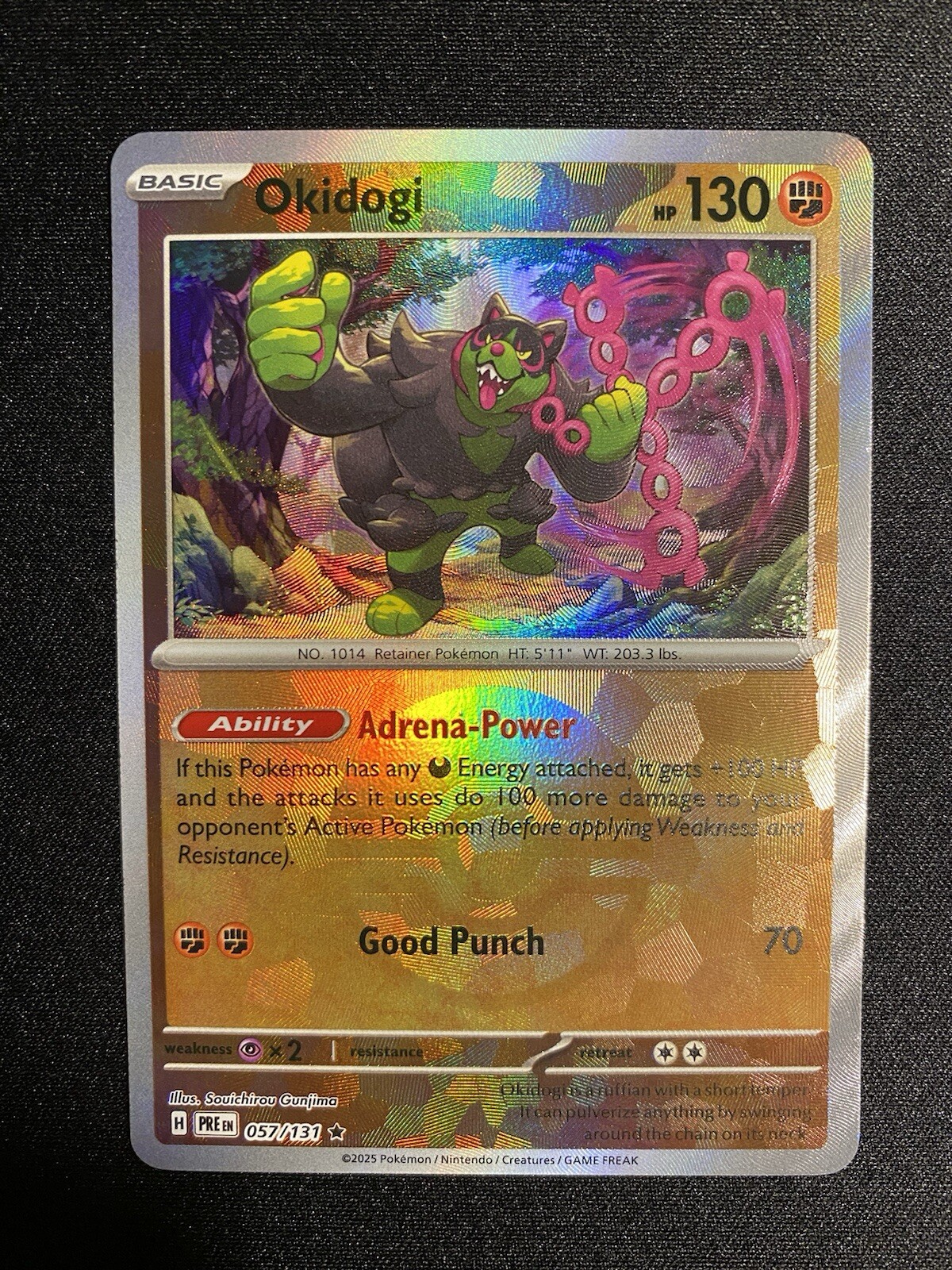 Okidogi 57/131 Poke ball Holo Pokmon TCG Prismatic Evolutions Pokeball Holo NM