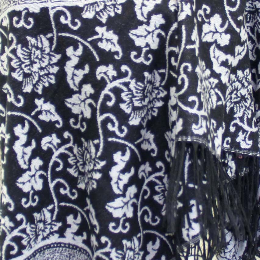 Square large Blankets 135CM Vintage Paisley plaid Cashmere Wool Soft