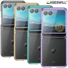 For Motorola Razr 60 50 40 Ultra Case Slim Clear Plating Hard Phone Cover