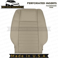 2005 To 2009 Fits Ford Mustang Passenger Top Leather W Vinyl Perf Cover Tan 2005 To 2009 Fits Ford Mustang Passenger Top Leather W Vinyl Perf Cover Tan