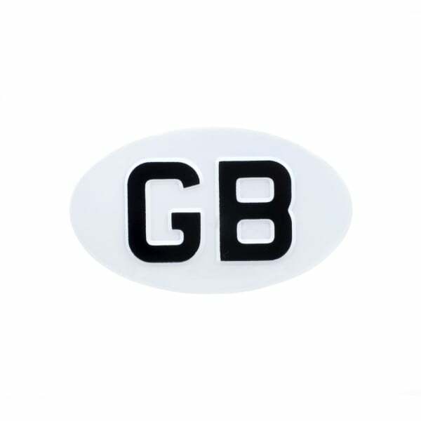 Jepson GB (Great Britain) Badge for Classic Motorcycle Oval WHITE & BLACK