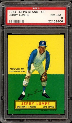 1964 Topps Stand-up Baseball Jerry Lumpe PSA 8