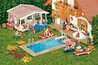 Faller 180542 HO scale 1:87 Kit of Swimming pool and utility shed