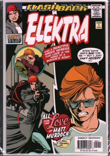 Marvel Comics Elektra Comic Book Issue #-1 Flashback Direct Edition (1997)