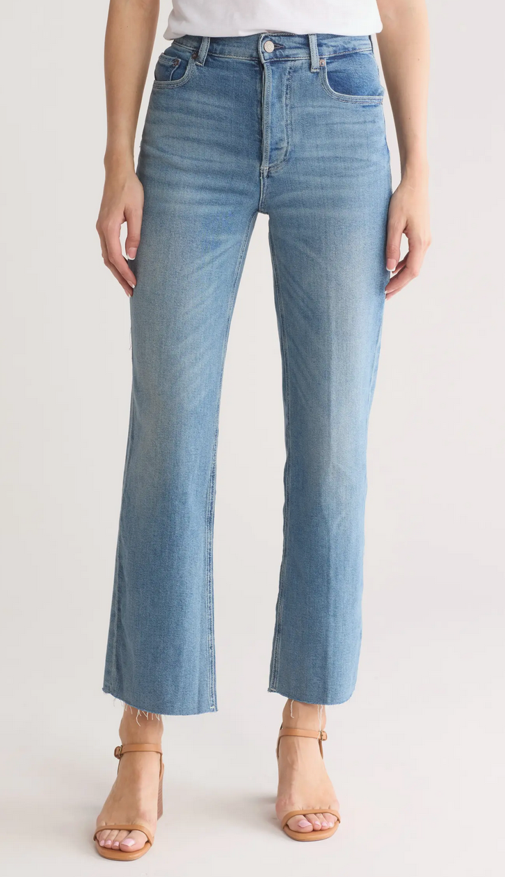 NEW BOYISH FREE PEOPLE ABOUT TIME THE MIKEY RAW HEM STRAIGHT LEG JEANS SIZE 26