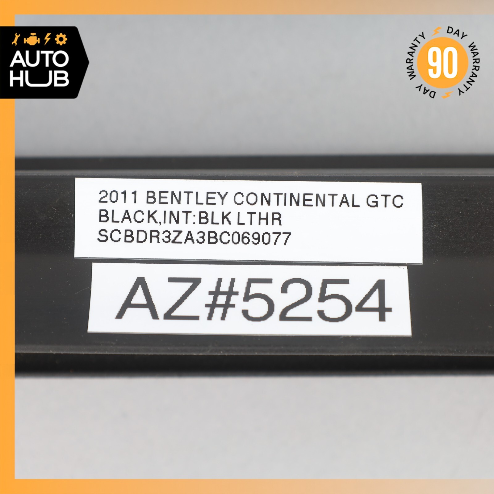 07-11 Bentley Continental GTC Rear Right Window Weather Seal Molding OEM 59k