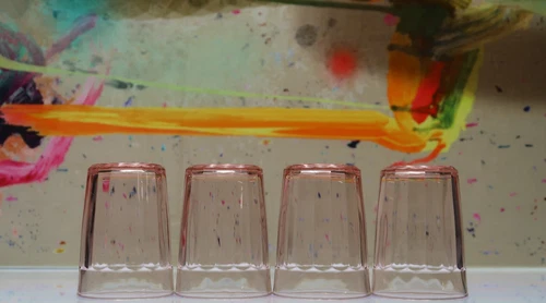 Anchor Hocking Pillar Optic Pink Tumbler No.681 ca.1937 - 1942