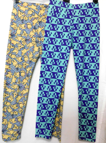 Lularoe LOT 2 Disney Winnie the Pooh Mickey Mouse Leggings One Size HTF Unicorn - Picture 2 of 11