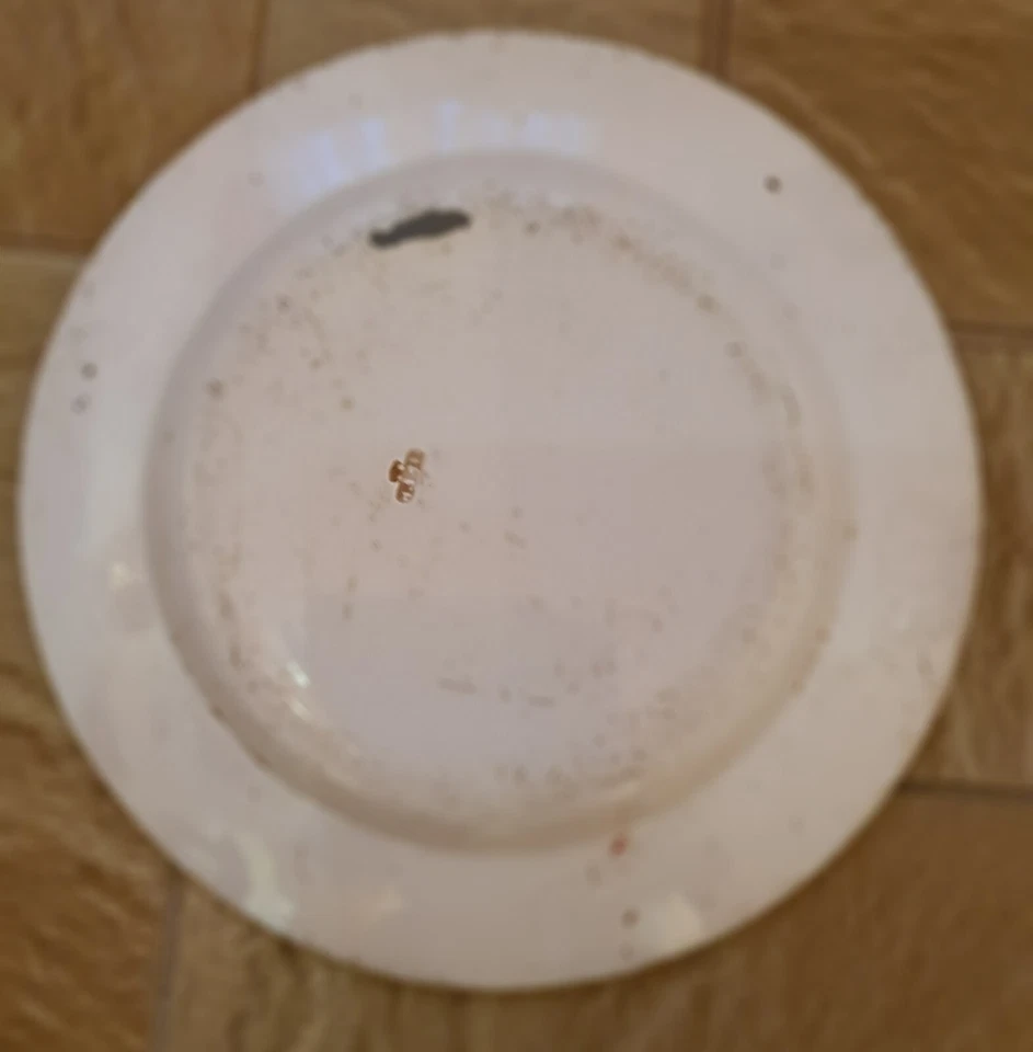 Très ancienne assiette colorée  La partie de cartes - Photo 4/4