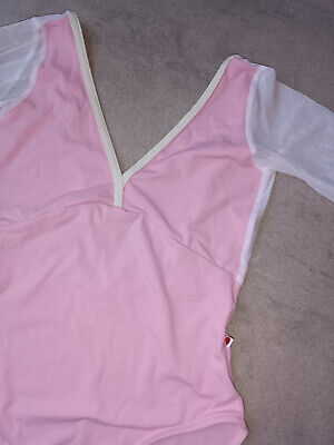 NEW Yumiko leotard Alicia C-Candy N-Antique trim white mesh NEW Yumiko leotard Alicia C-Candy N-Antique trim white mesh