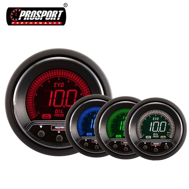 Oil Pressure Gauge with Sender Prosport Premium EVO Digital Warning