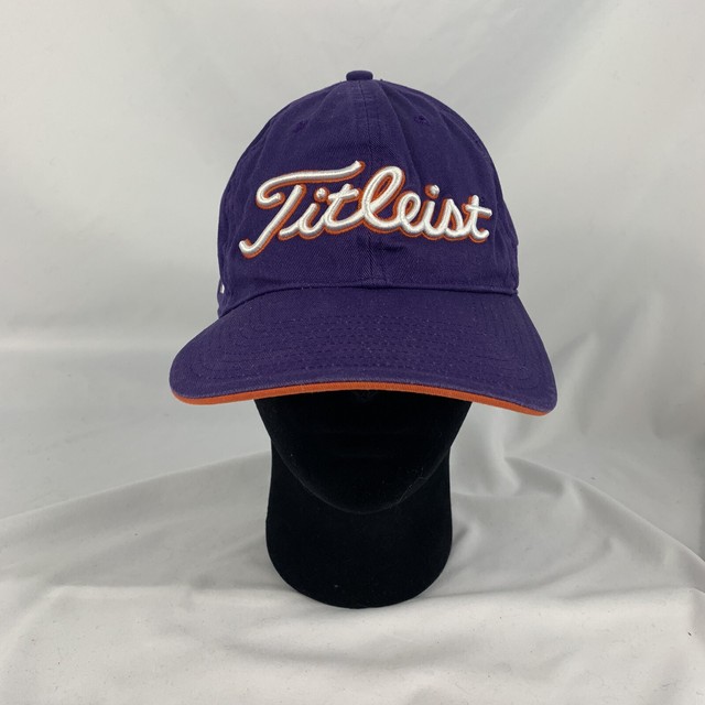 Titleist Mens Golf Hat Pro V1 FJ Adjustable Tour Purple Orange eBay