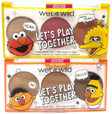 (2) Wet N Wild x Sesame Street Let's Play Together Complexion Trio Sealed