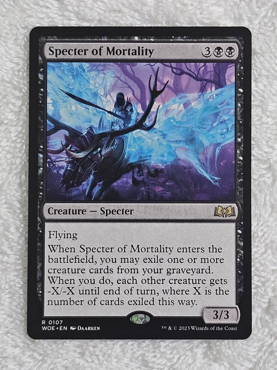 MTG Specter of Mortality - Wilds of Eldraine (WOE) #107 Magic Card Rare NM | eBay MTG Specter of Mortality - Wilds of Eldraine (WOE) #107 Magic Card Rare NM | eBay