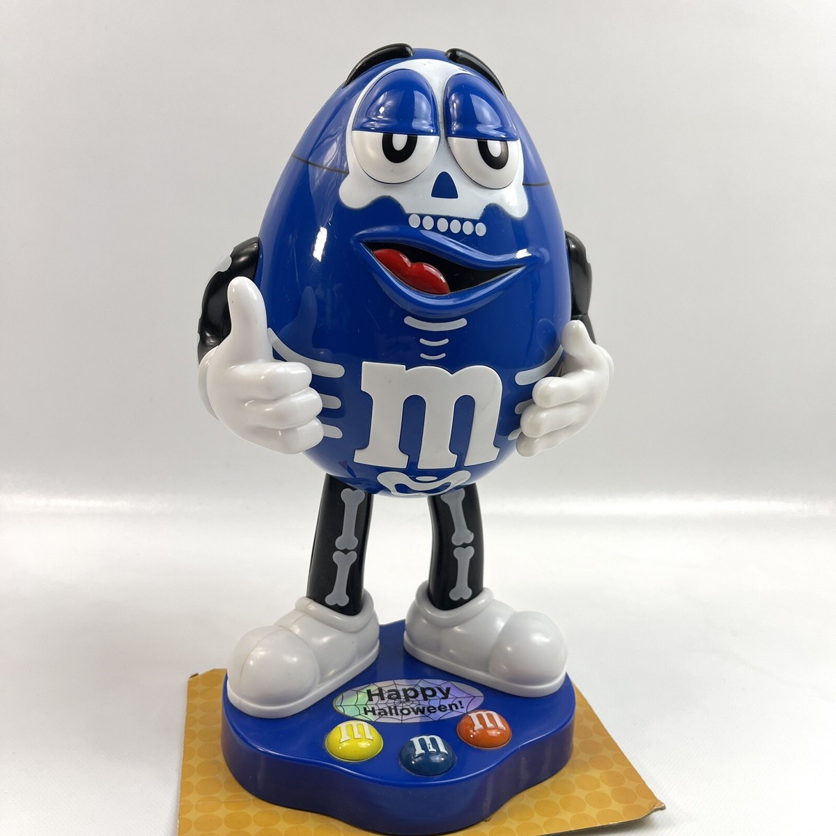 M&M Character Blue Skeleton Candy Figure Happy Halloween
