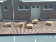 3D printed N scale WOOD 2x4 crate. All pieces are printed w/ wood filament (a