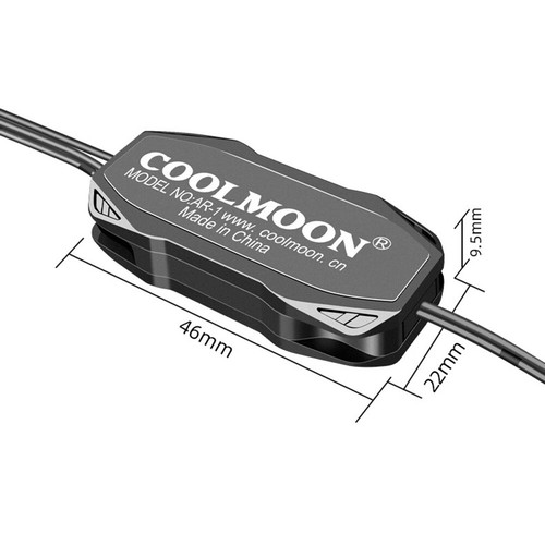 COOLMOON AR-1 AURA ARGB Mini-Controller-Kabel 3-polig auf SATA für Lüfter-Lichtl - Afbeelding 10 van 12