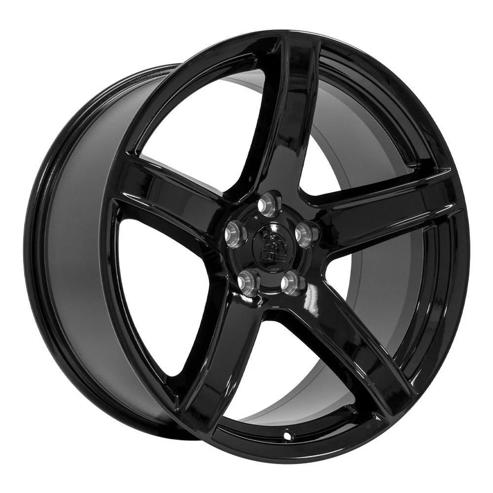 2640 Gloss Black 20 inch Wheels Tires TPMS SET Fit Charger Challenger 300 - Image 3 of 4