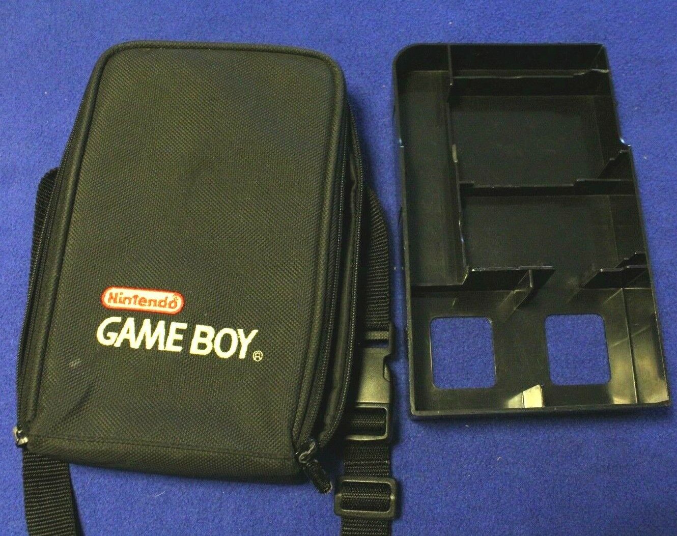 NINTENDO GAMEBOY ORIGINAL OEM Vintage 9" Black Zip Side Carry Case Shoulder Bag