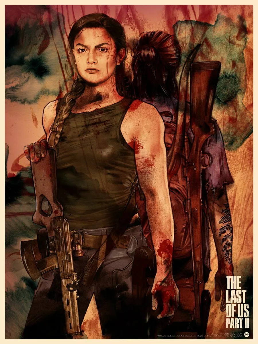 The Last of us Part II 2 Ellie Abby Portrait Poster Giclee Print Art 24x36 Mondo