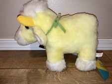 Eden Toys Yellow Plush Cow Stuffed Animal Lovey 12" With Tag