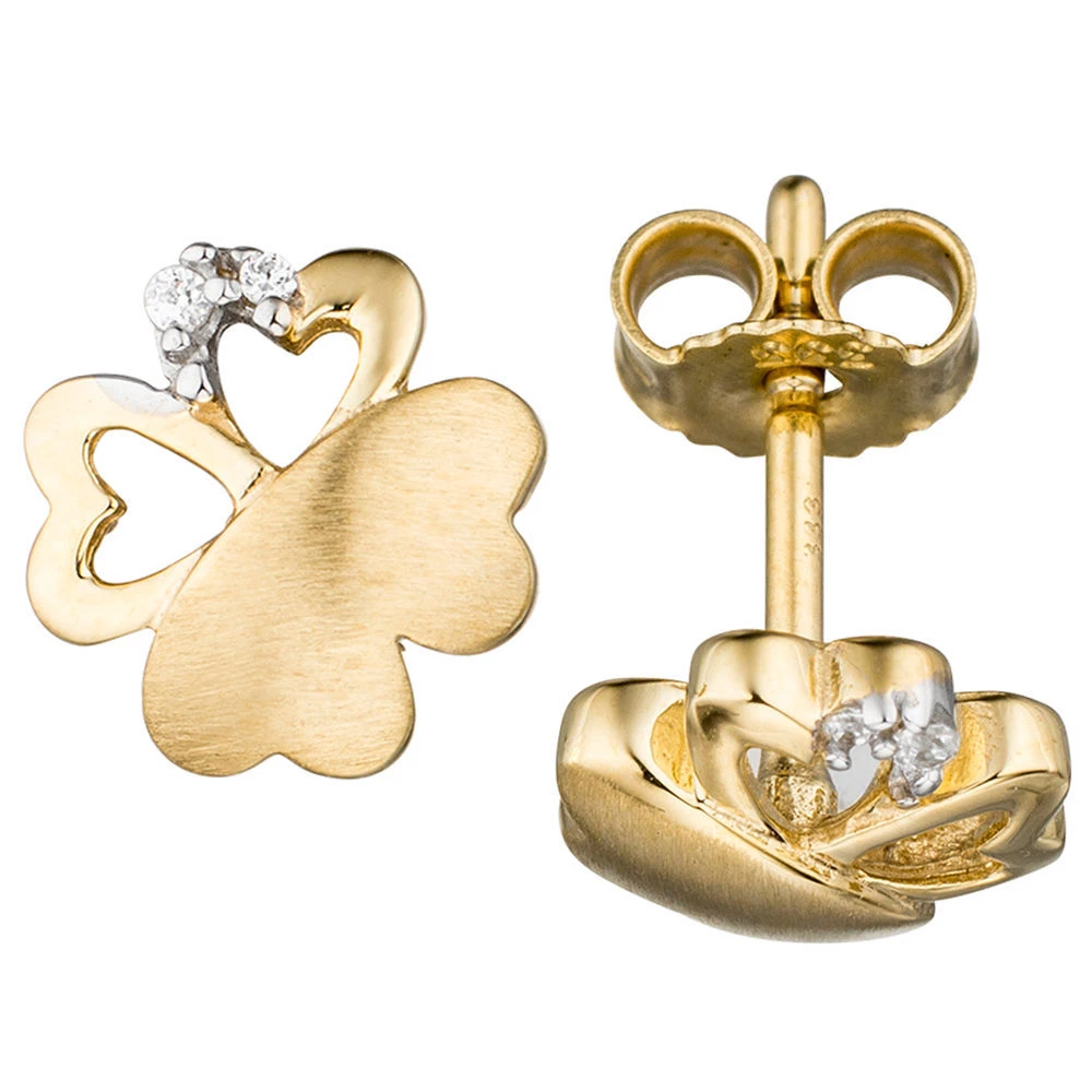 Orecchini A Farfalla Color Champagne In Zinco E Cristallo - Confezione Regalo Per Donne E Ragazze - 3