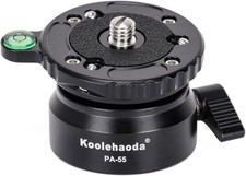 Koolehaoda Tripod Head Leveling Base Camera Leveler with Bubble Level for Camera