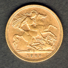 Australia.  1908 Sydney - Half Sovereign.. Trace Lustre - aVF