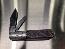 Vintage BOKER Barlow 493 Pocket Knife Solingen Germany Delrin Scales Etched