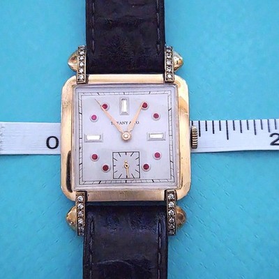 Vintage Tiffany & Co. Watch Dial and Movement Ruby Diamond Manual