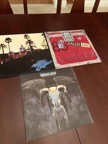 Lot of 3 Vintage Vinyls Various Eagles Albums Please See Pics for Titles