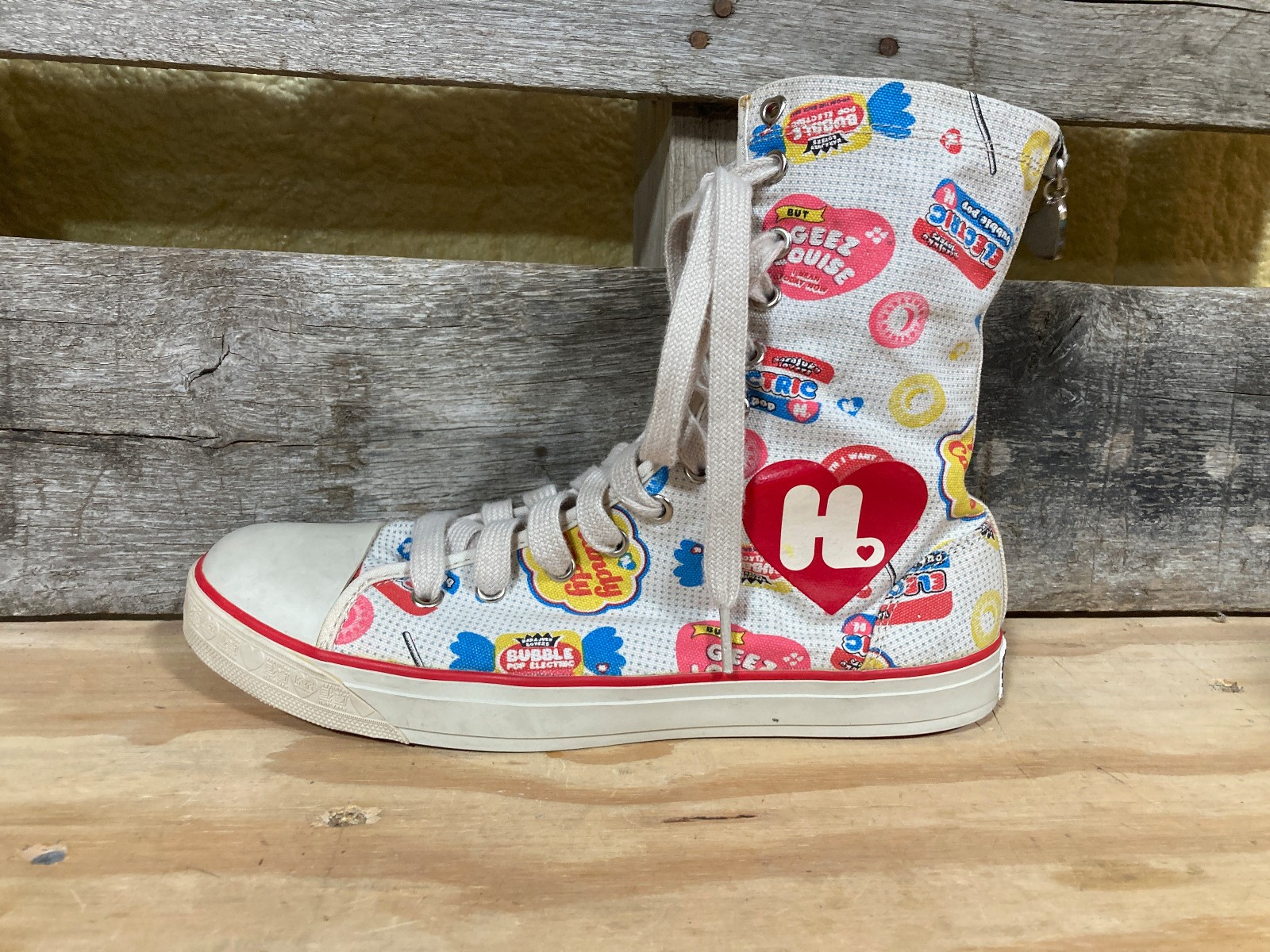 Harajuku Lovers High Top Shoes - Womens 9.5 - Gwen Stefani - Hearts Candy