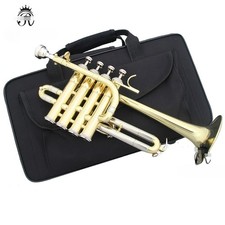 Professional Rowet ter Bb Piccolo Trumpet Brass Gold Silver Lacquer Monel Piston