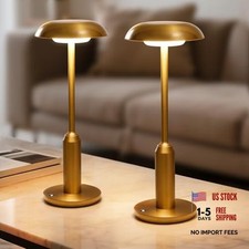 Cordless Table Lamp Rechargeable, Battery Operated Touch Lamp, 3 2 Pack Gold