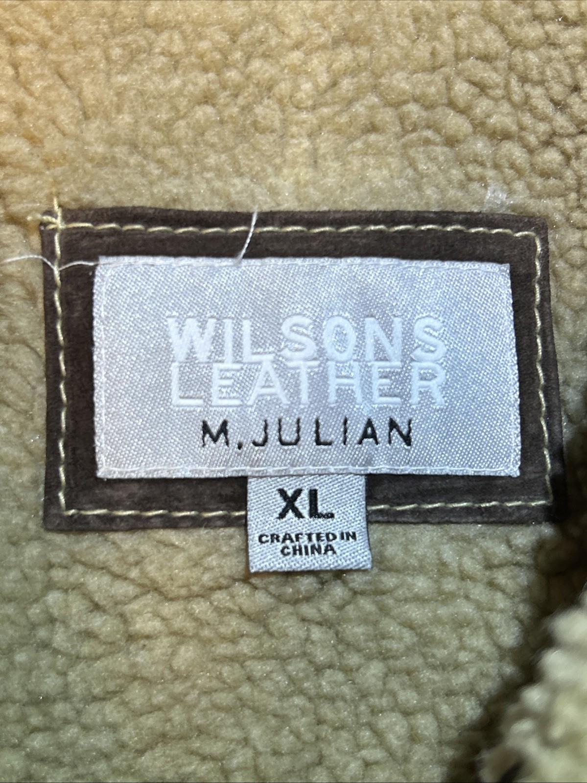 VTG WILSONS LEATHER M. JULIAN Mens XL Suede Jacket Sherpa Lined Coat Heavy NWT image 6