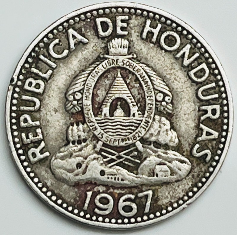 1967 Honduras 10 Centavos KM# 76.2 Circulated Condition
