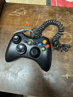 Microsoft Xbox 360 Black Wired Controller w/ Breakaway Cable Not Tested