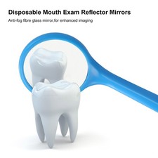 100pcs Disposable Mouth Exam Reflector Mirrors Plastic Anti-fog Lens Dental Too