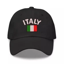 Italy Italian flag embroidered dad hat, national flag cap