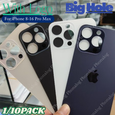 Replacement Rear Back Glass Big Hole Lot For iPhone 14 13 12 11 15 16 XR XS X 8