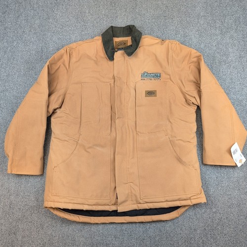 DICKIES Chore Jacket Coat Insulated Workwear Barn Coat Duck Mens Large
