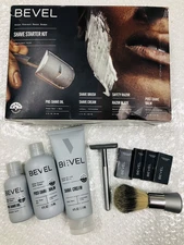 Bevel Shaving Kit for Men Safety Razor 40 Blades Brush Oil Cream Balm Set