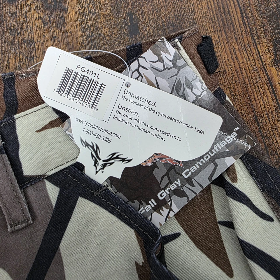 NEW Predator Pants Mens Sz L Canvas Camo Cargo Fall Winter Hunting Utility  - Image 4 of 4