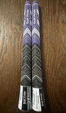 New Golf Pride MCC Plus 4 Midsize Rubber Golf Club Swing Grip Set Black Purple