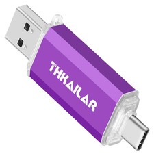Thkailar 256GB USB C Flash Drive 2-in-1 Dual USB-A&Type-C Thumb Drive, Memory St