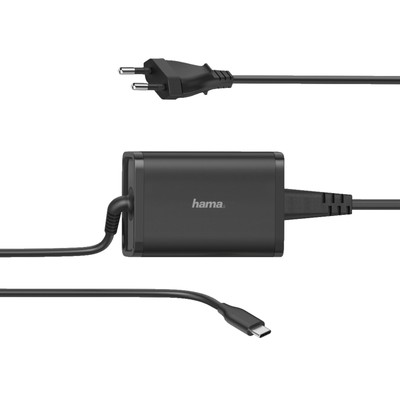 HAMA USB-C Notebook-Netzteil Universal, 5 - 20 Volt 65 Watt, Schwarz
