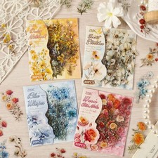 30Pcs Flowers Plants PET Stickers Journal Album Scrapbooking Collage Card Craft