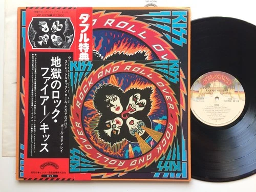 Kiss "ROCK AND ROLL OVER" JAPAN 1st PRESS VIP6376 LP w/DOUBLE OBIs, STICKER