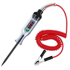 Enhanced Automotive Test Light, 3V-48V Digital Fuse Tester with Automatic
