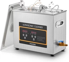 Ultrasonic Cleaner 6.5L with Heater and Timer, 1.7 Gal 180W Stainless Steel Comm